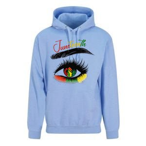 Juneteenth Eye African American  Black History Pride Unisex Surf Hoodie