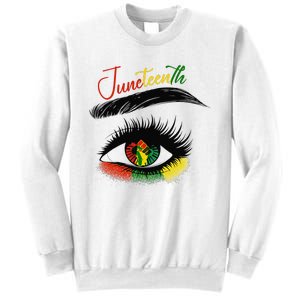 Juneteenth Eye African American  Black History Pride Sweatshirt