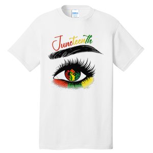 Juneteenth Eye African American  Black History Pride Tall T-Shirt