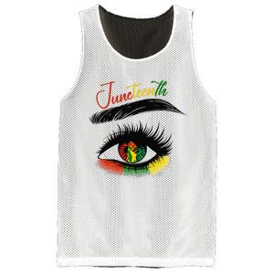 Juneteenth Eye African American  Black History Pride Mesh Reversible Basketball Jersey Tank