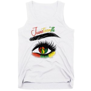 Juneteenth Eye African American  Black History Pride Tank Top