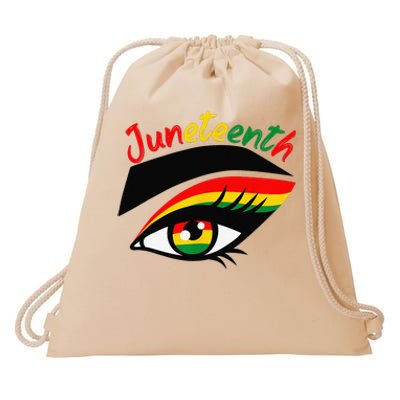 Juneteenth Eye African American Wo Black History Pride  Drawstring Bag