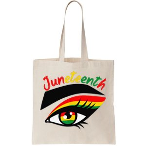 Juneteenth Eye African American Wo Black History Pride  Tote Bag