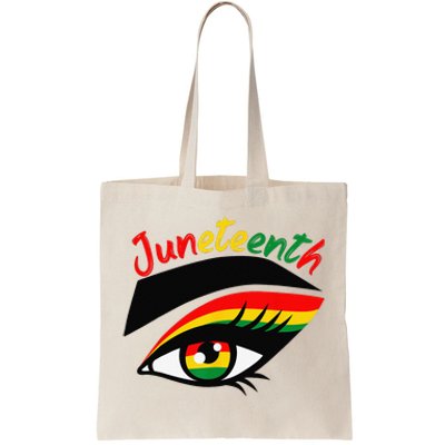 Juneteenth Eye African American Wo Black History Pride  Tote Bag