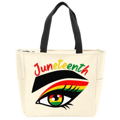 Juneteenth Eye African American Wo Black History Pride  Zip Tote Bag