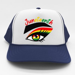 Juneteenth Eye African American Wo Black History Pride  Trucker Hat