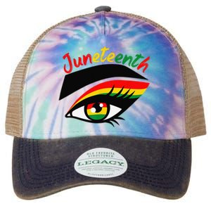 Juneteenth Eye African American Wo Black History Pride  Legacy Tie Dye Trucker Hat