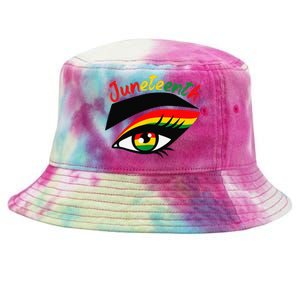 Juneteenth Eye African American Wo Black History Pride  Tie-Dyed Bucket Hat