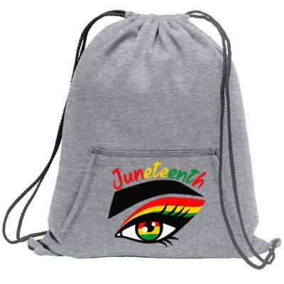 Juneteenth Eye African American Wo Black History Pride  Sweatshirt Cinch Pack Bag