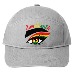 Juneteenth Eye African American Wo Black History Pride  7-Panel Snapback Hat