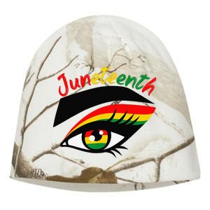 Juneteenth Eye African American Wo Black History Pride  Kati - Camo Knit Beanie