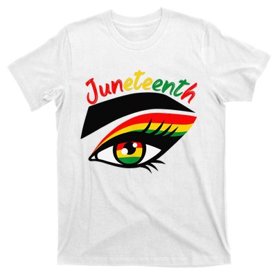 Juneteenth Eye African American Wo Black History Pride  T-Shirt