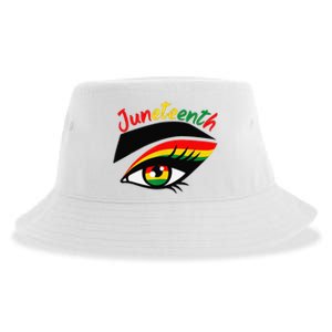 Juneteenth Eye African American Wo Black History Pride  Sustainable Bucket Hat