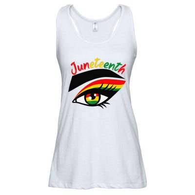 Juneteenth Eye African American Wo Black History Pride  Ladies Essential Flowy Tank