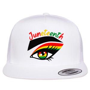 Juneteenth Eye African American Wo Black History Pride  Flat Bill Trucker Hat