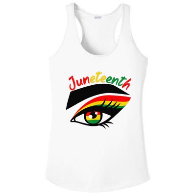 Juneteenth Eye African American Wo Black History Pride  Ladies PosiCharge Competitor Racerback Tank