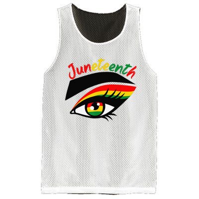 Juneteenth Eye African American Wo Black History Pride  Mesh Reversible Basketball Jersey Tank