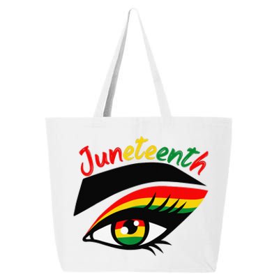 Juneteenth Eye African American Wo Black History Pride  25L Jumbo Tote