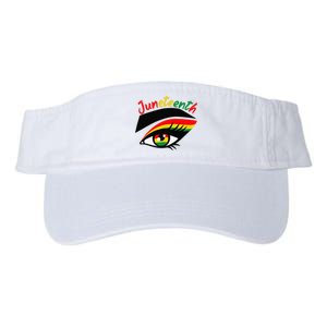 Juneteenth Eye African American Wo Black History Pride  Valucap Bio-Washed Visor