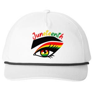 Juneteenth Eye African American Wo Black History Pride  Snapback Five-Panel Rope Hat