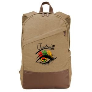 Juneteenth Eye African American Wo Black History Pride Cotton Canvas Backpack