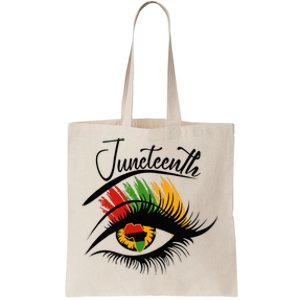 Juneteenth Eye African American Wo Black History Pride Tote Bag