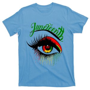 Juneteenth Eye African American Gift Pride Black Women Gift T-Shirt