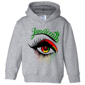 Juneteenth Eye African American Gift Pride Black Women Gift Toddler Hoodie