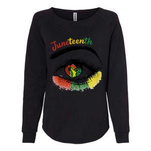 Juneteenth Eye African American Women Black History Pride Gift Womens California Wash Sweatshirt