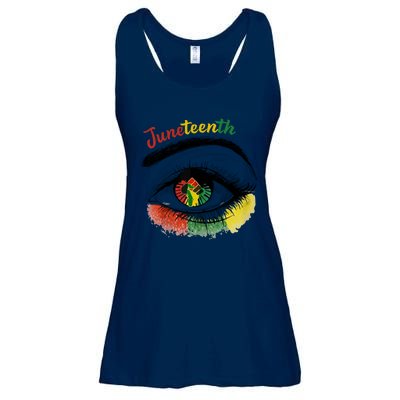 Juneteenth Eye African American Women Black History Pride Gift Ladies Essential Flowy Tank