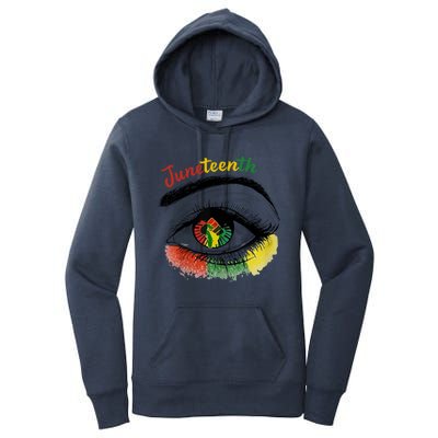 Juneteenth Eye African American Women Black History Pride Gift Women's Pullover Hoodie