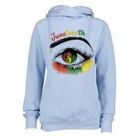 Juneteenth Eye African American Women Black History Pride Gift Womens Funnel Neck Pullover Hood