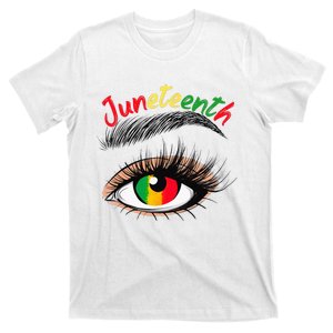 Juneteenth Eye African American Wo Black History Pride  T-Shirt