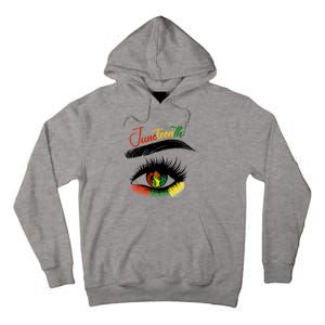 Juneteenth Eye African American Women Black History Pride Tall Hoodie