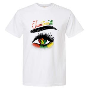 Juneteenth Eye African American Women Black History Pride Garment-Dyed Heavyweight T-Shirt