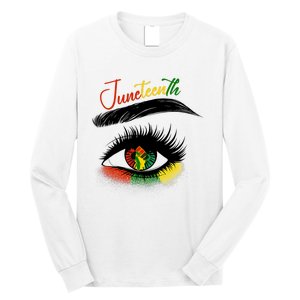 Juneteenth Eye African American Women Black History Pride Long Sleeve Shirt