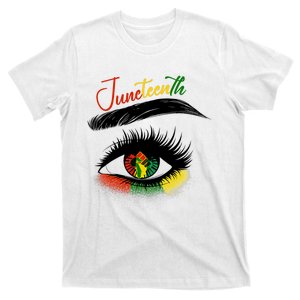 Juneteenth Eye African American Women Black History Pride T-Shirt