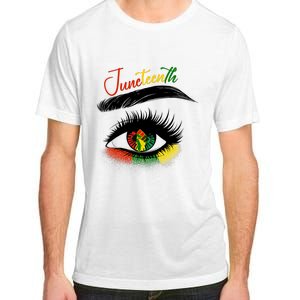 Juneteenth Eye African American Women Black History Pride Adult ChromaSoft Performance T-Shirt