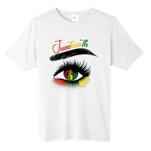 Juneteenth Eye African American Women Black History Pride Tall Fusion ChromaSoft Performance T-Shirt