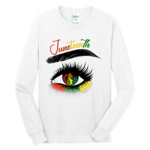 Juneteenth Eye African American Women Black History Pride Tall Long Sleeve T-Shirt