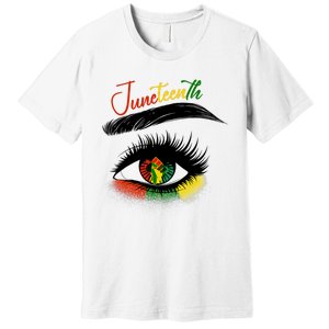 Juneteenth Eye African American Women Black History Pride Premium T-Shirt