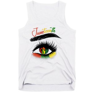 Juneteenth Eye African American Women Black History Pride Tank Top