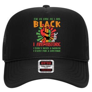 Juneteenth Empowerment Artwork High Crown Mesh Back Trucker Hat