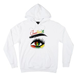 Juneteenth Eye African American Wo Black History Pride Hoodie