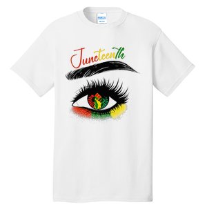 Juneteenth Eye African American Wo Black History Pride Tall T-Shirt