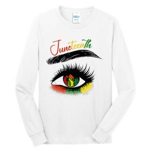 Juneteenth Eye African American Wo Black History Pride Tall Long Sleeve T-Shirt