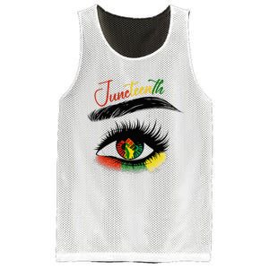 Juneteenth Eye African American Wo Black History Pride Mesh Reversible Basketball Jersey Tank