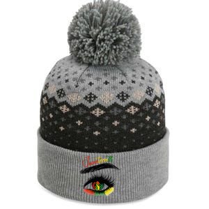 Juneteenth Eye African American Women Black History Pride The Baniff Cuffed Pom Beanie