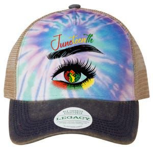 Juneteenth Eye African American Women Black History Pride Legacy Tie Dye Trucker Hat