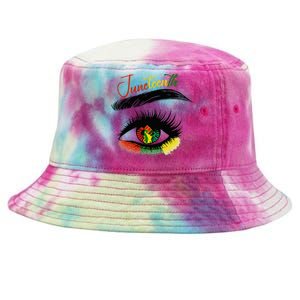 Juneteenth Eye African American Women Black History Pride Tie-Dyed Bucket Hat